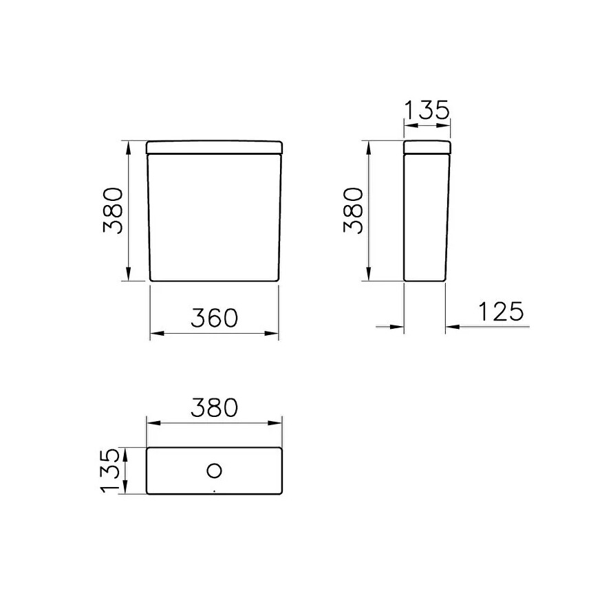 VitrA Integra Round Alttan Su Girişli Rezervuar 5428L003-0107 - 4