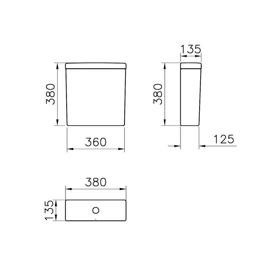 VitrA Integra Round Alttan Su Girişli Rezervuar 5428L003-0107 - 4