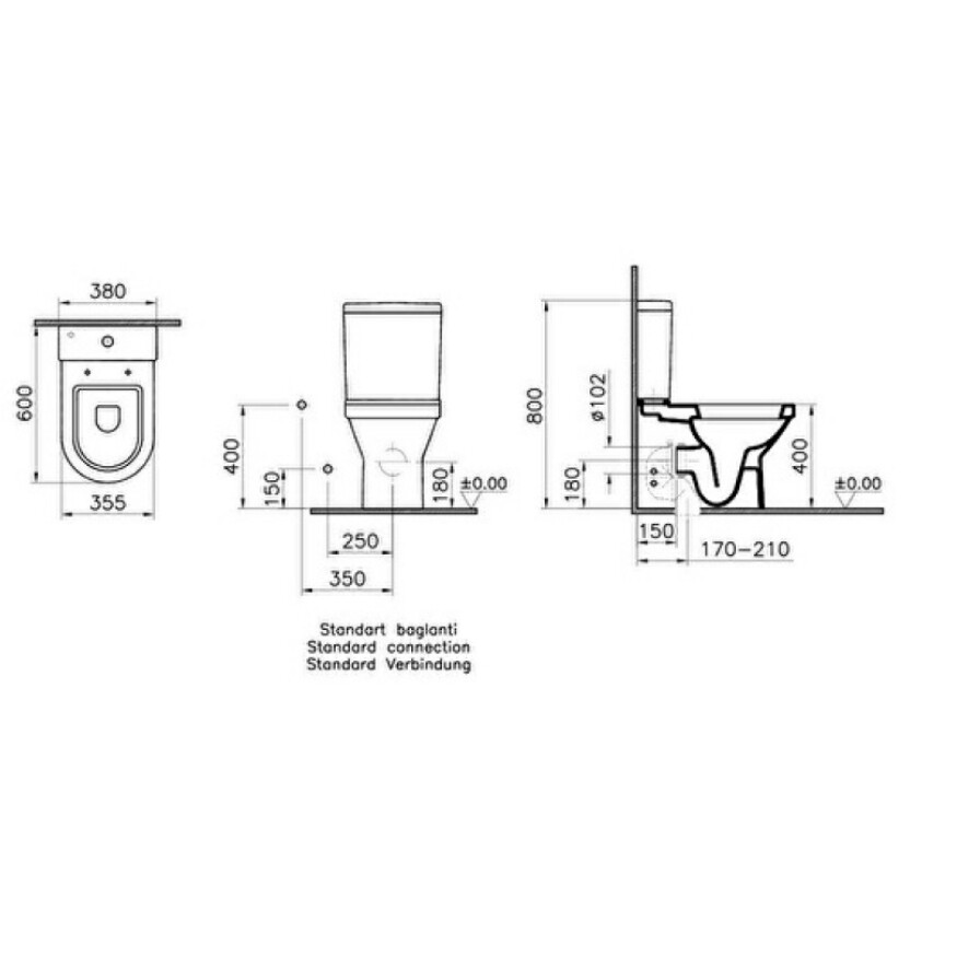 VitrA S50 Duvara Dayalı Klozet 5427L003-0092 - 2