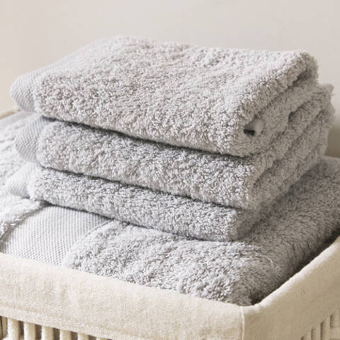 ZARA HOME Pamuklu 3'lü Yüz Havlusu Seti Kül Rengi - 1
